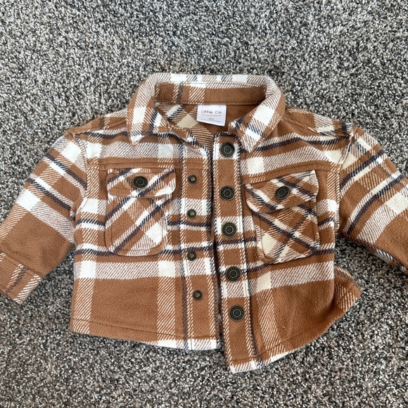 Little Co. By Lauren Conrad Other - Little Co. Baby Girl Brown Plaid Kids Jacket Size 3 Months NWOT